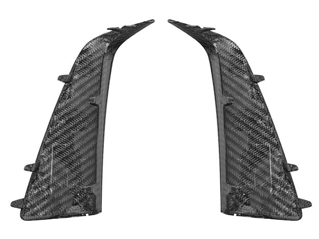 2019 CHEVROLET CORVETTE C7 ZR1 CARBON FIBER FRONT BUMPER VENT BROWS INSERTS (PAIR)